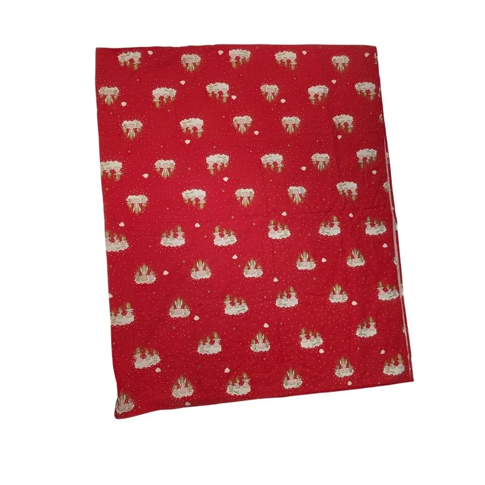 Södahl Denmark Vintage Red Christmas Angel Christmas Cotton Tablecloth Rectangle
